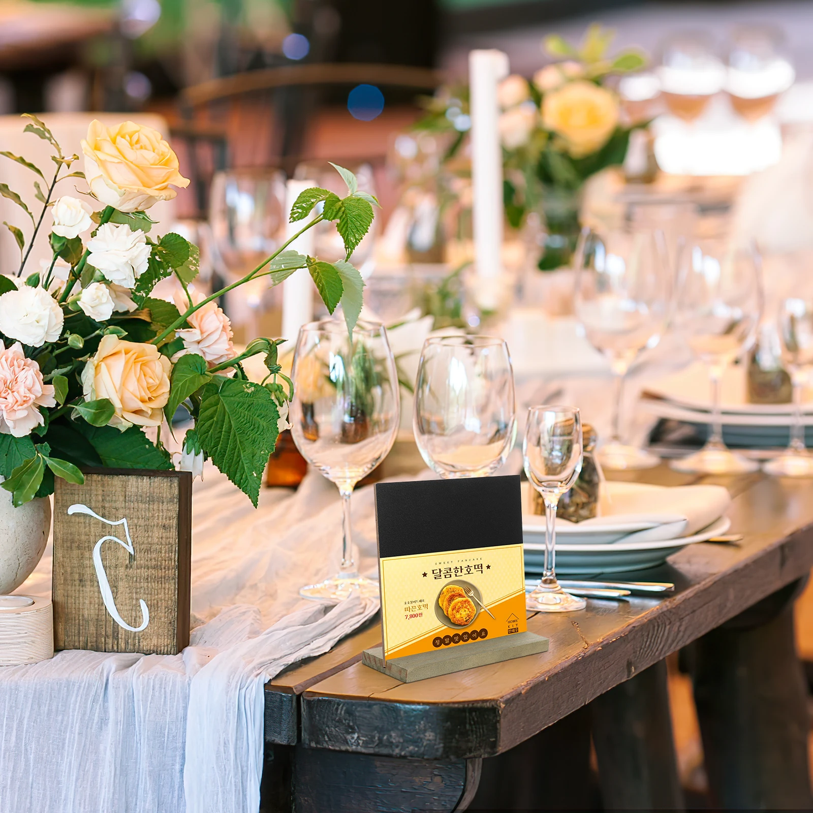 

10 Pcs Wooden Price Tag Buffet Food Labels Ornaments Chalk Board Signs Banquet Stand