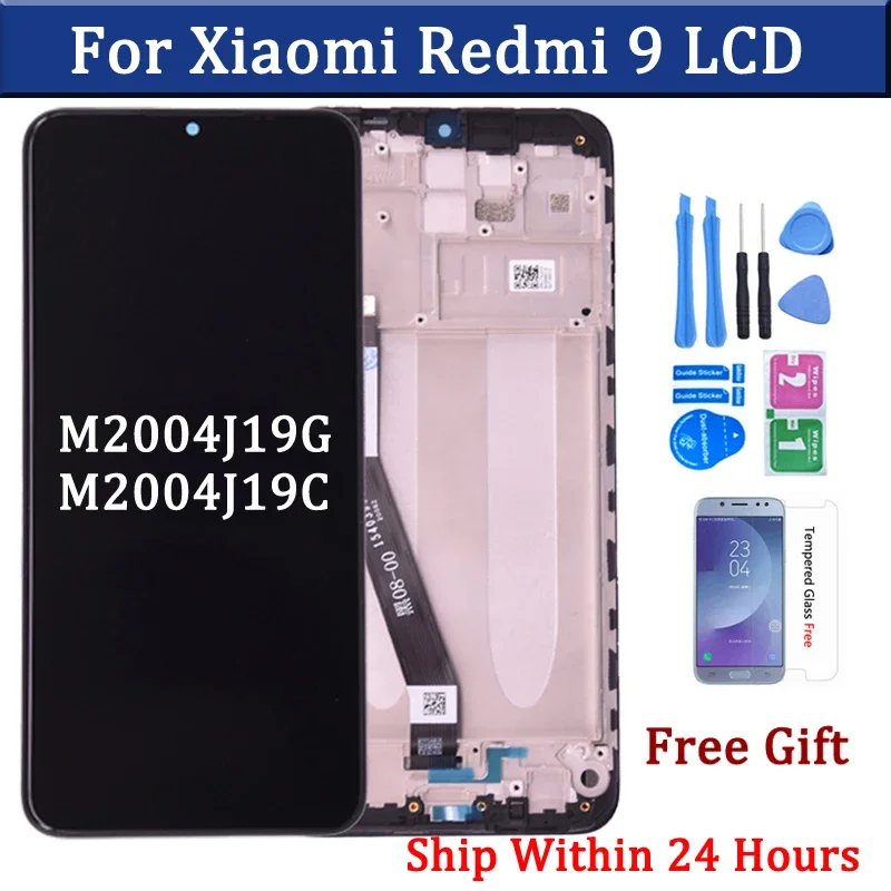 For Xiaomi Redmi 9 LCD Touch Screen Digitizer Panel For M2004J19G M2004J19C Display Replacement Assembly Phone Parts