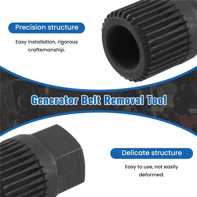 

33-шлицевой инструмент для снятия шкива генератора, инструмент для снятия шкива свободного колеса сцепления генератора для FORD-AT80