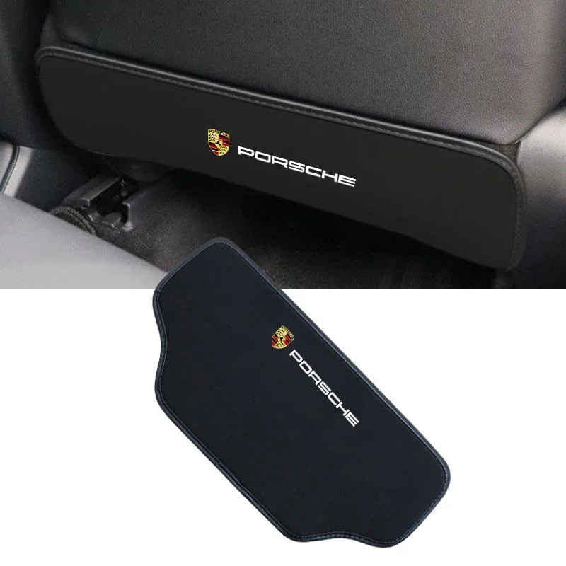 High-quality Car Back Protector Cover Seat Back Mats Anti-Kick Cushion Pad for Porsche Cayenne Panamera Macan 911 718 Cayman 918