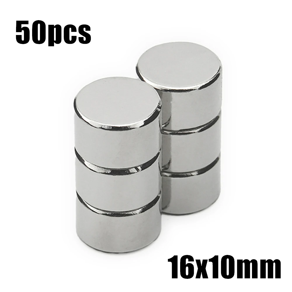 

50pcs 16x10mm Super Powerful Strong Bulk Small Round NdFeB Neodymium Disc Magnets Dia 16*10mm N35 Rare Earth NdFeB Magnet