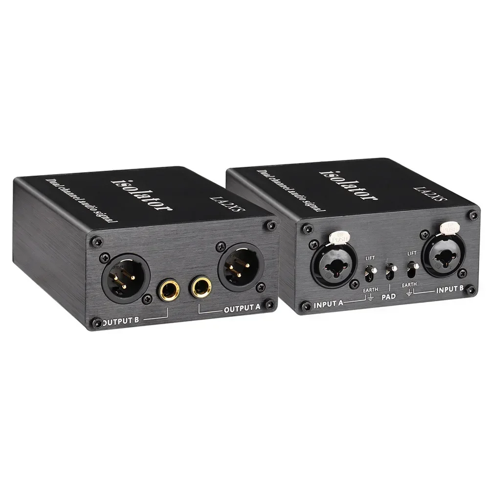 

LA2XS Audio Isolator Dual RCA And XLR Noise Reduction Filter Noise Eliminating Dual Channel 6.5 XLR Mixer Audio Isolator