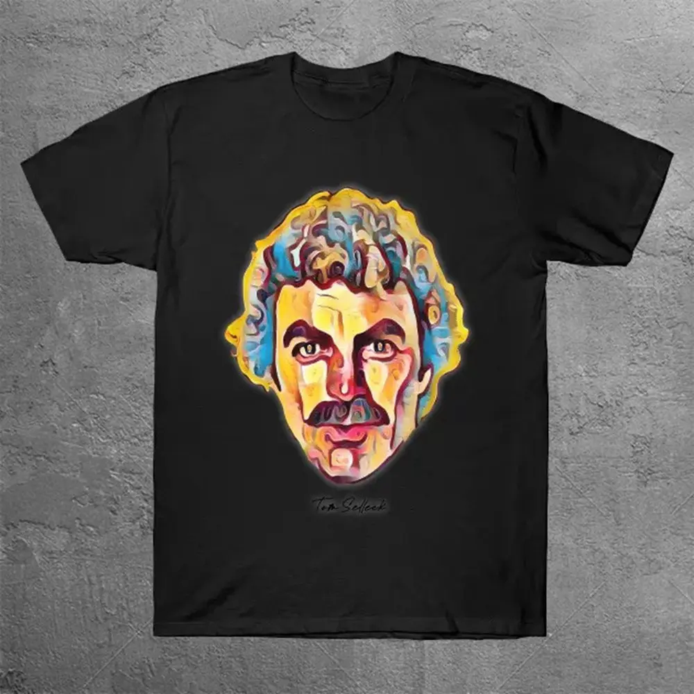 

Tom Selleck Футболка в стиле поп-арт Мужские летние уличные футболки