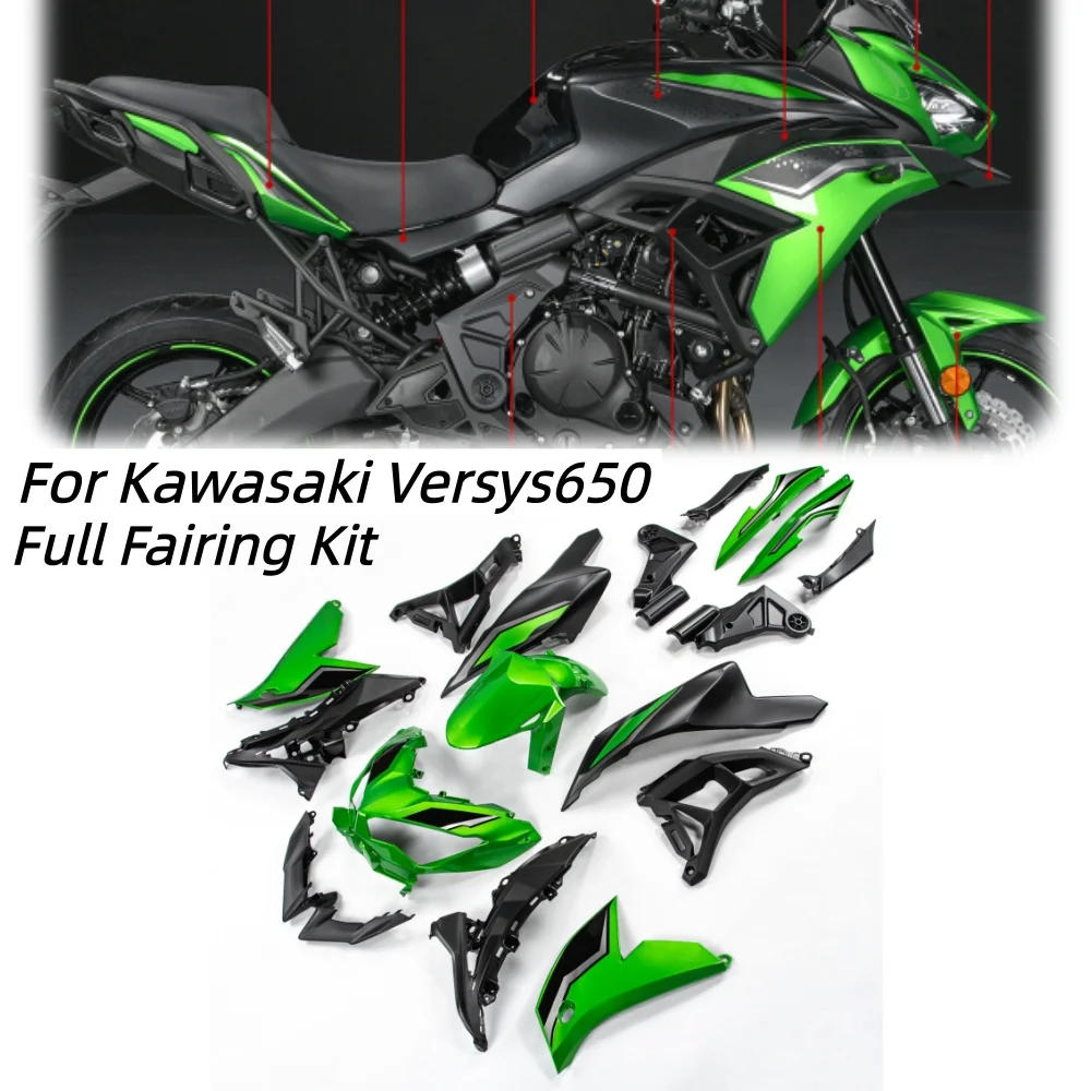 

for Kawasaki Versys 650 Motorcycle Full Fairing Kit Panels for Versys650 2022-2025 2023 Bodywork Cowl Motorcycles Accessories