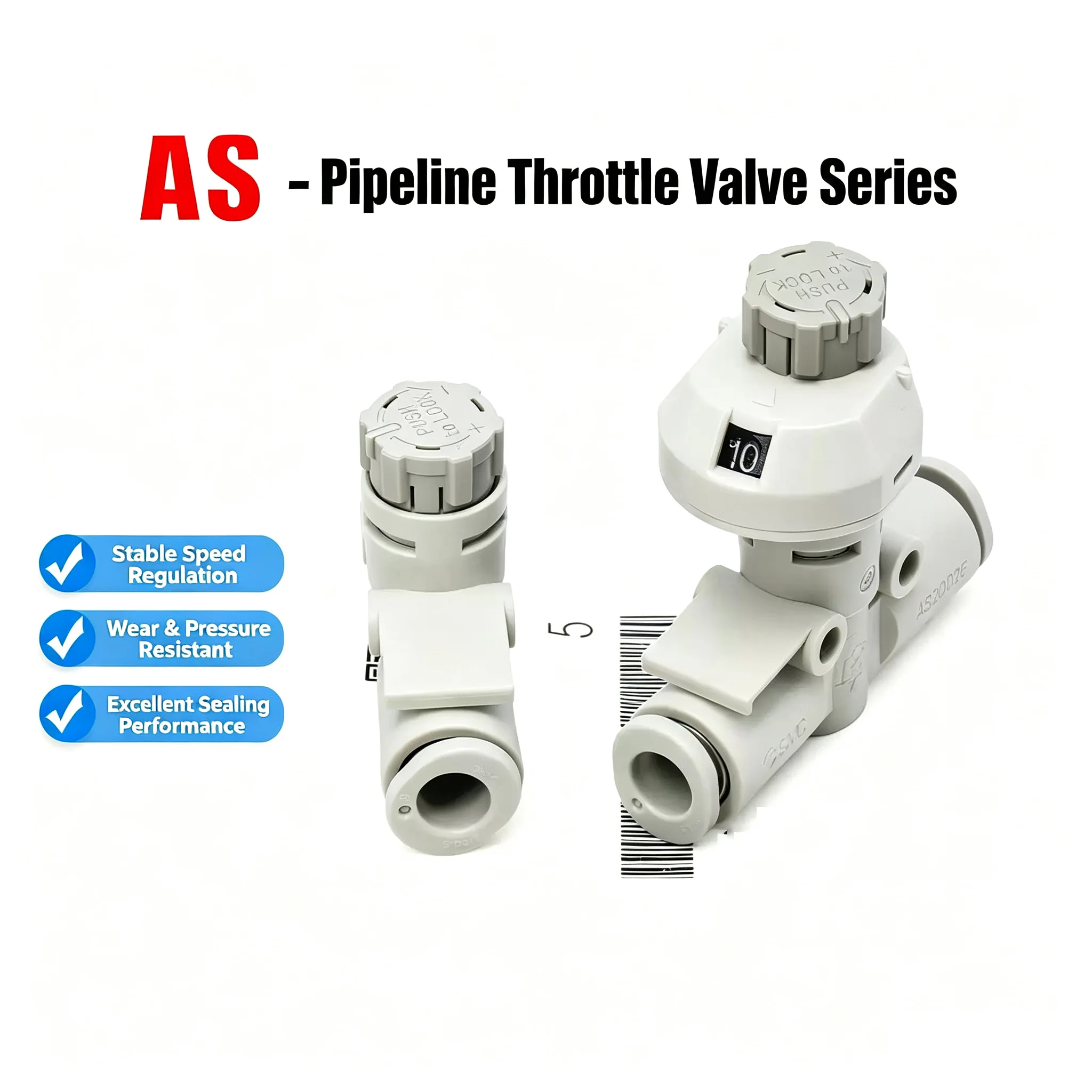 Pneumatic Speed Control Valve - Pipeline Throttle Switch Pressure Regulating Valve for Industrial Use as Series AS2002F