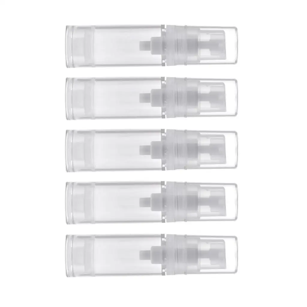 5PCS Portable Refillable Fine Mist Perfume Spray Bottles Clear Empty Airless Vacuum Sprayer Cosmetic Travel