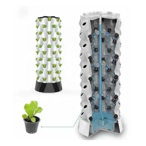 Agricultural Greenhouse Family Use Vertical farming NFT System Hydroponics Tower microgreen aquaponics kit indoor decorative