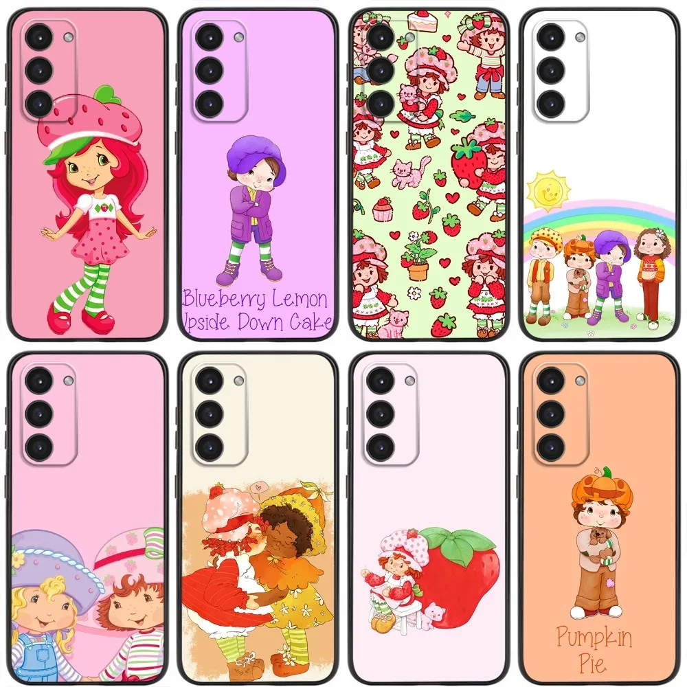 

strawberry shortcake Phone Case For Samsung Galaxy A20,A21s,A22,A31,A32,A52,A53,A72,73,A80,A91 Soft Liquid Silicone Black Cover