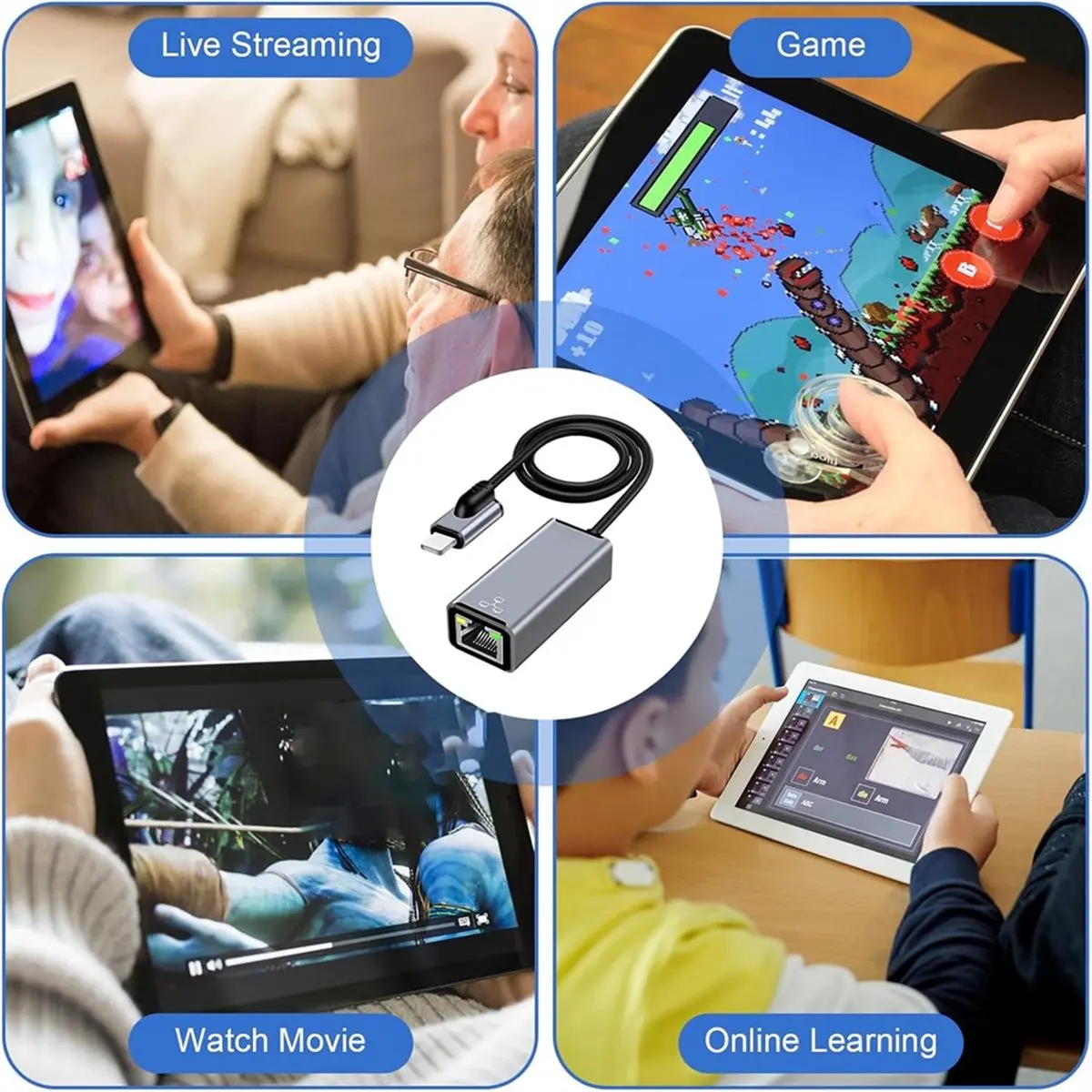 L77A  to Ethernet Adapter, to RJ45 Ethernet LAN Network Adapter, 100Mbps High Speed for //