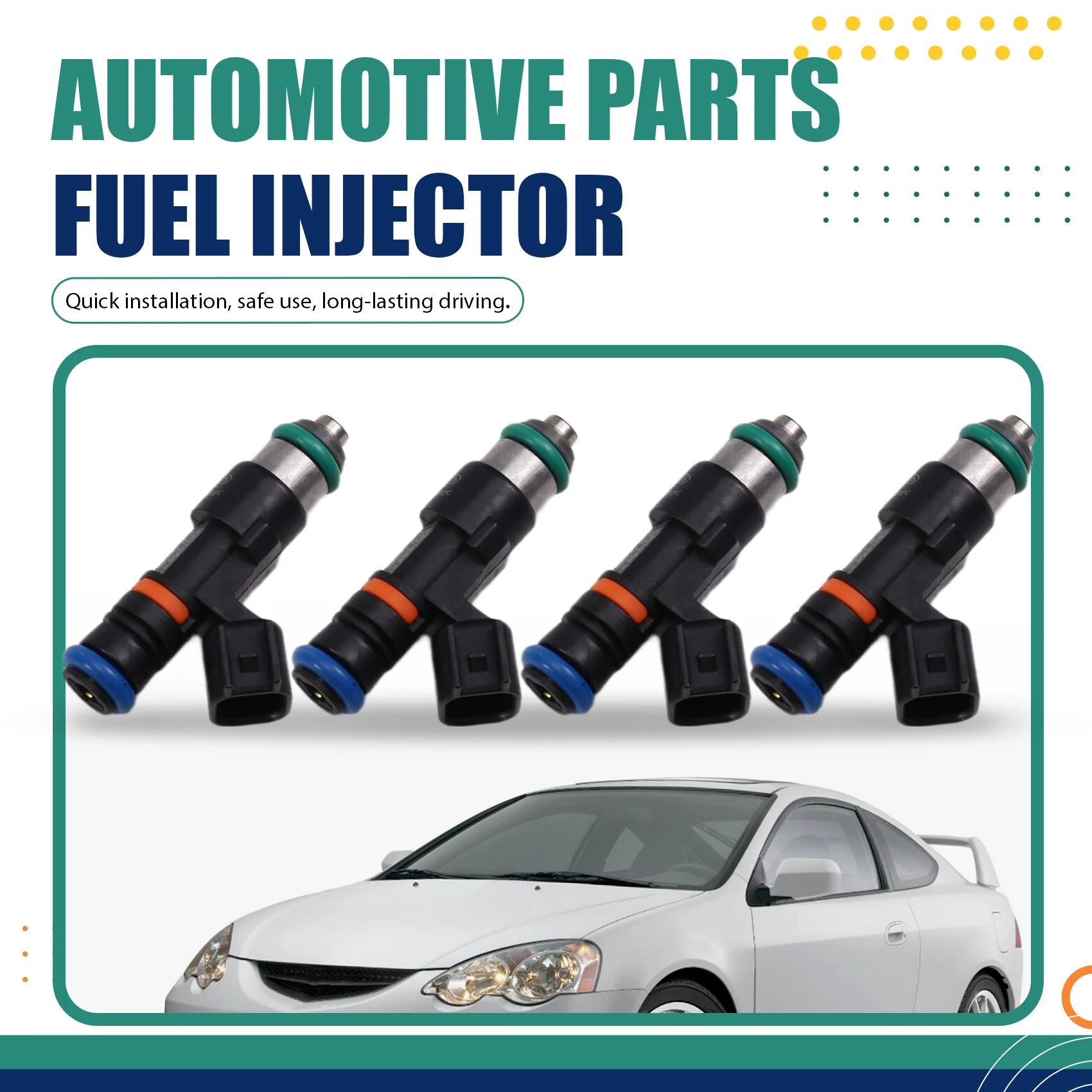 

Exquisite-4Pcs 0280158117 0280158298 60LB 630Cc Fuel Injector 1.8T Turbo For A4 TT Golf Jetta Acura