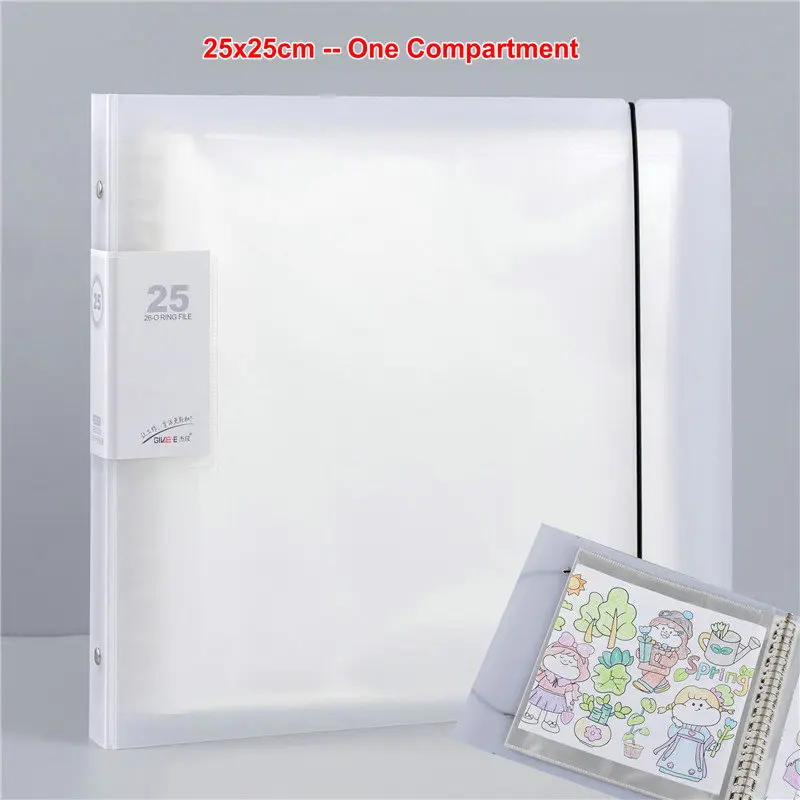 Imagem -04 - Limpar Praça Photocard Binder Carteira de Mangas Transparentes hd 12x12 Card Binder Pasta de Desenho Quadrado 25x25cm