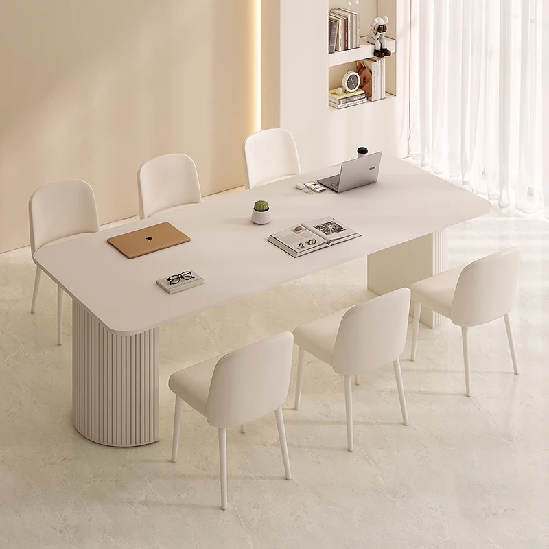 

120 140 160 180 200 220 240 см Столешницы из каменной плиты кремового цвета Стол для конференций Роскошные столы для встреч Стол для переговоров