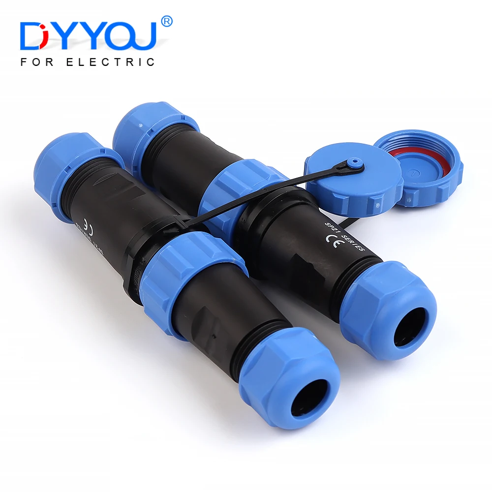 LP/SP21 IP68 Outdoor Waterproof Plug Socket IP68 Quick Screw Wiring 2/3/4/5/6/7 Pin Aviation Industrial Connector Docking Type