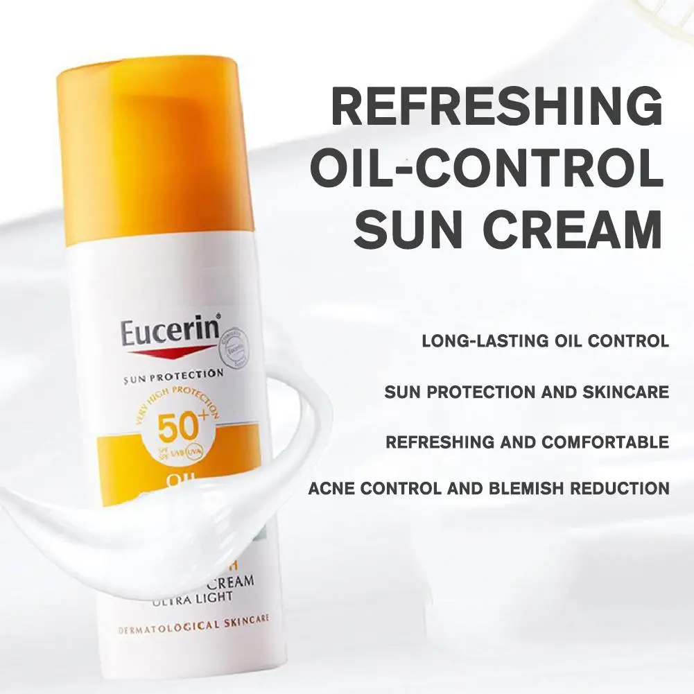 SPF50 lozione per la protezione solare per il viso acido ialuronico, crema per la protezione solare per il viso protezione UV Refresh moisturate