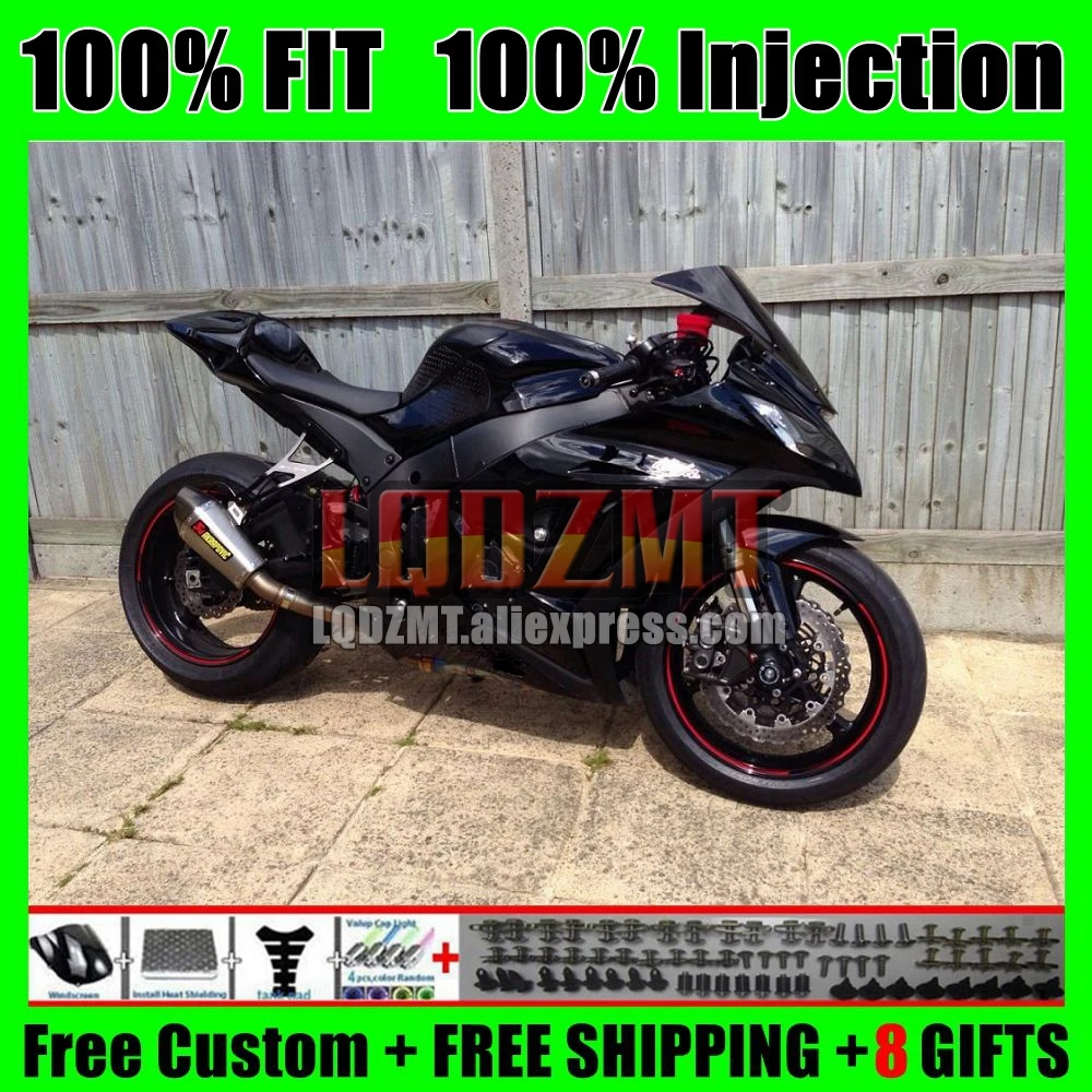 Kit For KAWASAKI NINJA ZX-10R ZX1000 2016 2017 2018 2019 2020 Gloss Black 62No.175 ZX 10R 1000 10 R ZX10R 16 17 18 19 20 Fairing