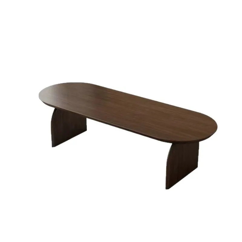 

Solid wood tea table office simple log large board table new Chinese tea table and chair combination