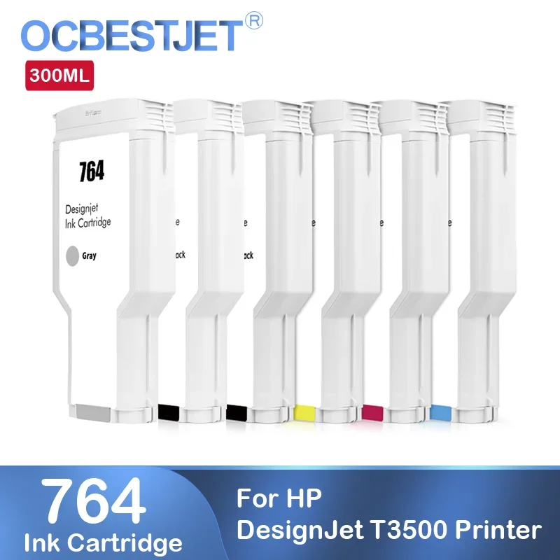 

For HP 764 Ink Cartridge Compatible For HP Designjet T3500 Printer C1Q17A C1Q16A C1Q13A C1Q14A C1Q15A C1Q138A With Pigment