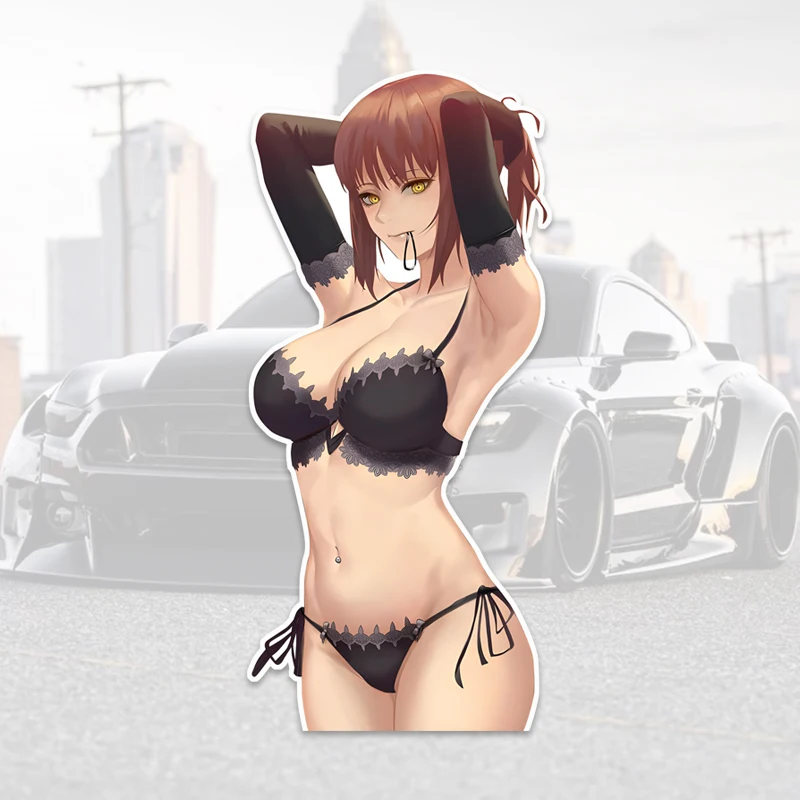 

Sexy Anime Girl Car Sticker, Vinyl Cartoon Decal, Self-Adhesive for Glass Surfaces, Auto Decoration for Bumper ,Door