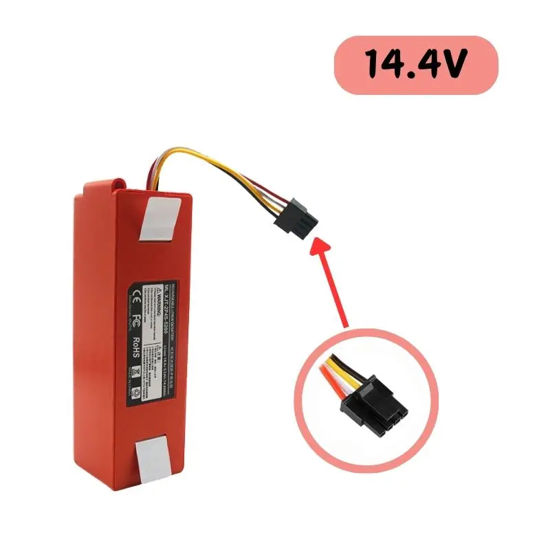 12800mAh BRR-2P4S-5200S Robotic Vacuum Cleaner Replacement Battery For Xiaomi Roborock S55 S60 S65 S50 S51 S5 MAX S6 Parts