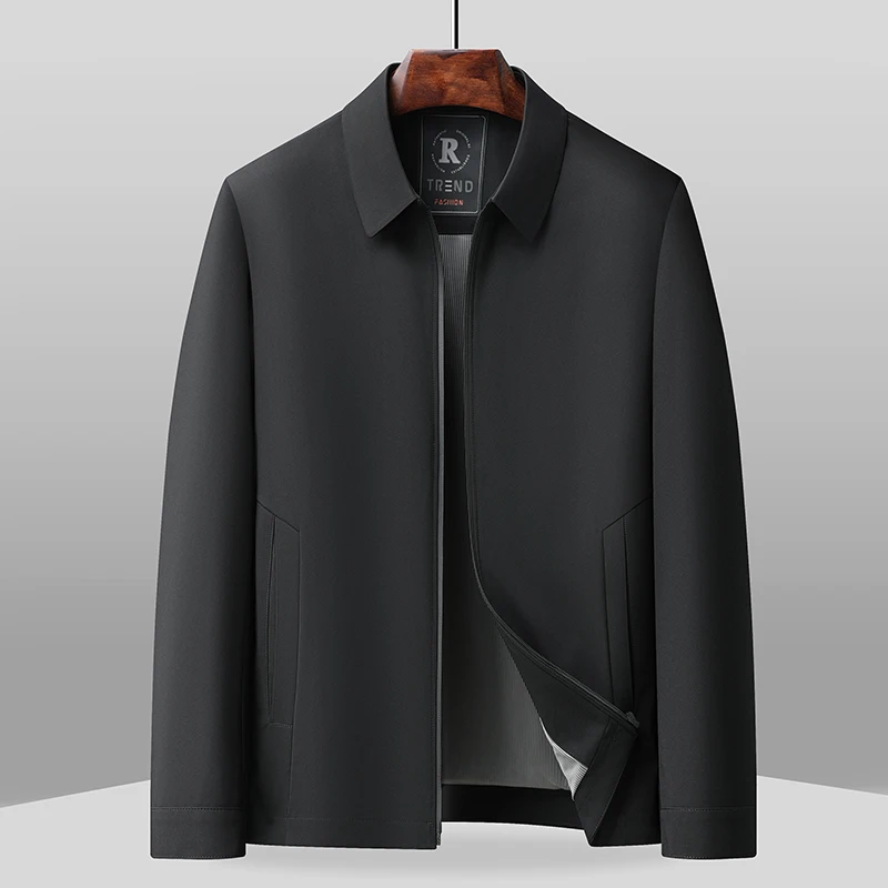 Outdoor Middle-aged and Elderly Fashion Business Solid Color Korean-style Sports Versatile Executive Dad Casual Walking Jacket