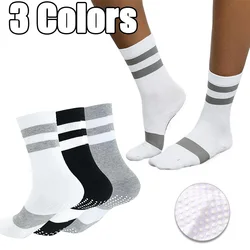 AL Yoga Socks Cotton Mid-tube Bottom Professional Non-slip Silicone Indoor Fitness Socks Floor Soft Dance Pilates Sports Socks