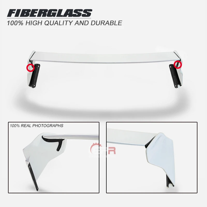 For Mini F56 fiber glass frp GP Style unpainted rear trunk Spoiler with adjustable blade