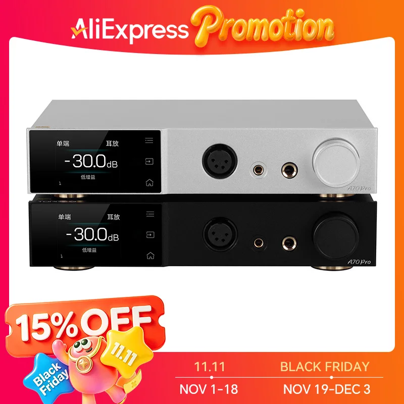 TOPPING A70 Pro Fully Balanced Headphone Amplifier 17000mW*2 Relay Volume Control Pre Amp with Remote Control
