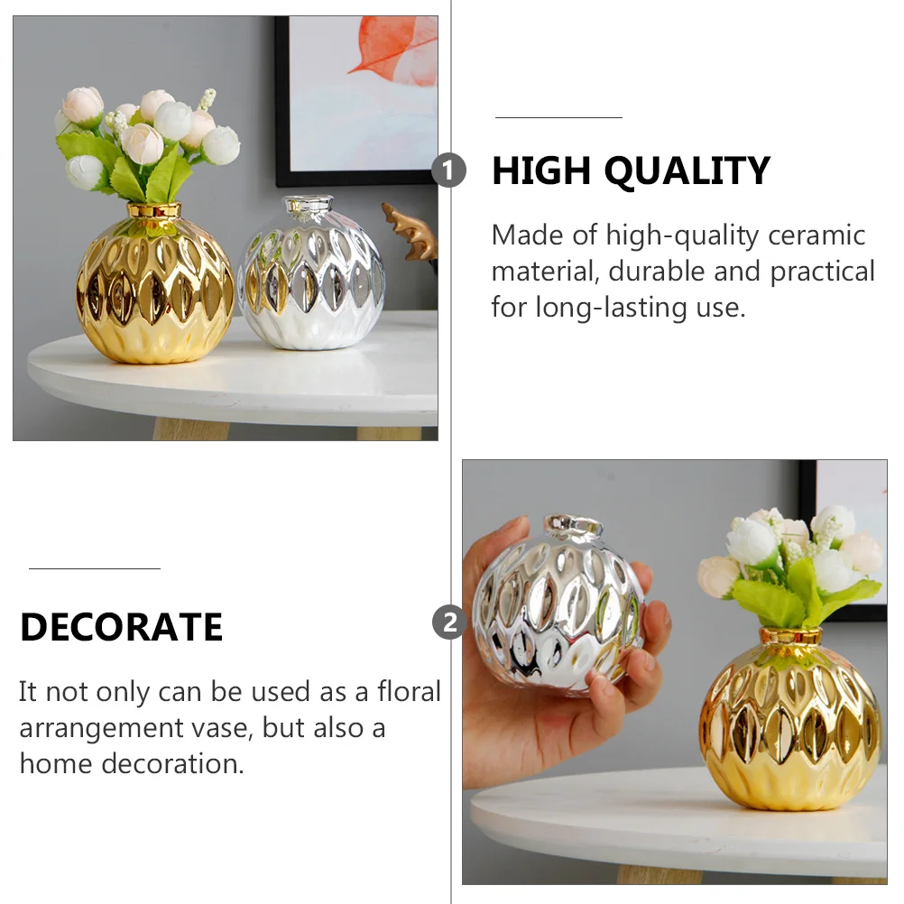 

1Pcs Ceramic Small Vase European Style Table Floral Vase Flower Arrangement Home Decoration Porcelain Flower Pot Ornament