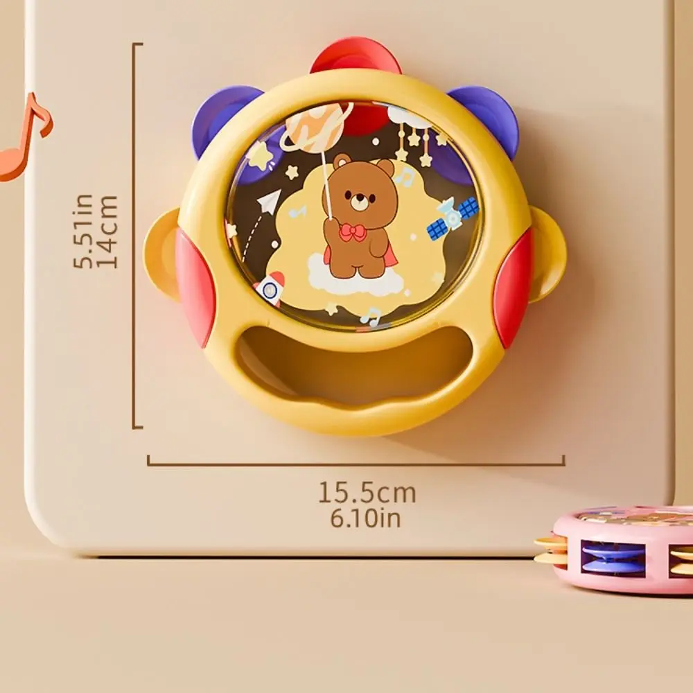 Learning Baby Tambourines Hand Development Clapping Drum Hand-held Drums Cute Cartoon Interactive Percussion Sound