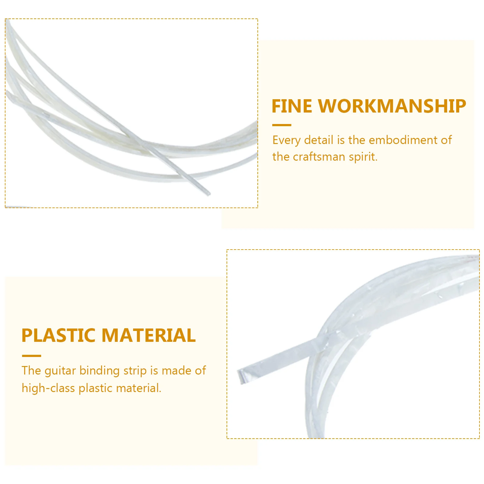 

3 Pcs Guitar Accessories Binding Strip Purfling Strap Edging Trim Plastic Celluloid