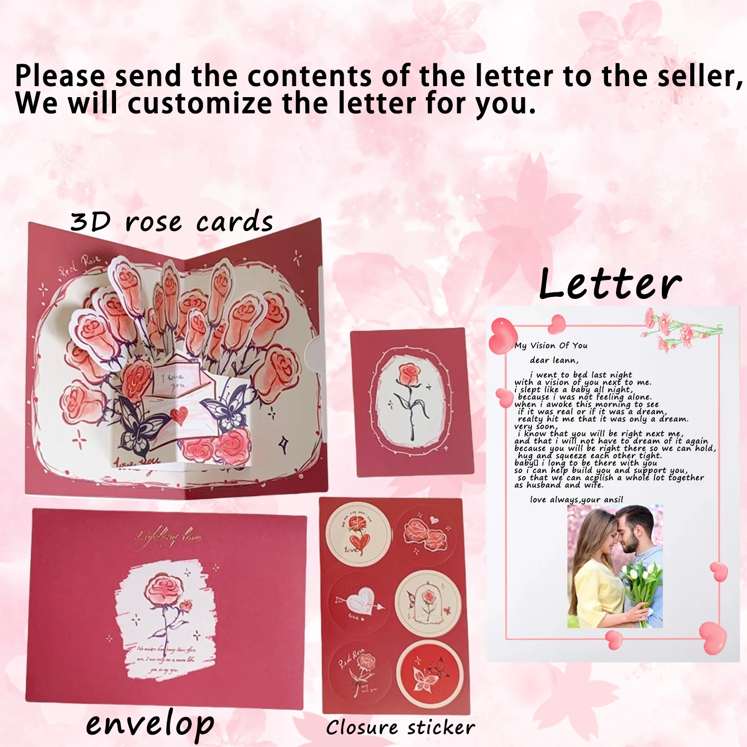 رسالة أظرف مخصصة ذاتية الصنع ، تخصيص رسالة عيد الحب ، رسائل نعمة الصديق ، طباعة وثائق الشركة ، رسالة بريد #3