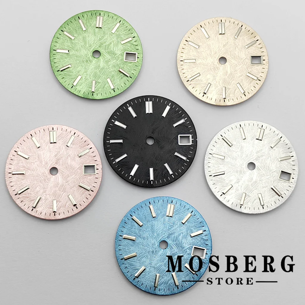 NH34 NH35 28.5mm Watch Dial With Hands Chaotic Texture  Fit NH34 Sterile Watches Automatic Movement Parts