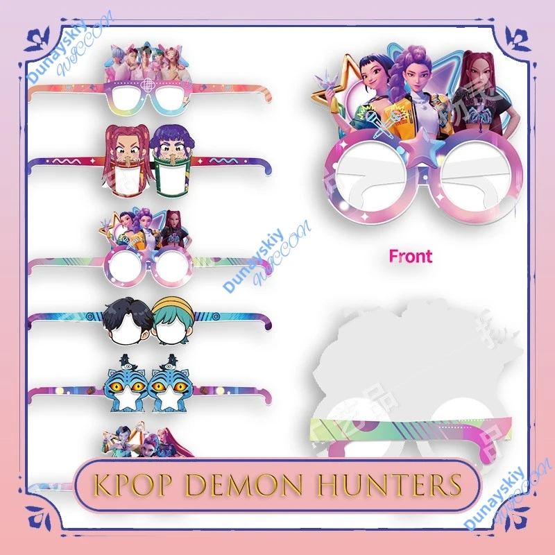 

‌ K-Pop De Mon Hunters вечерние бумажные очки-аниме аксессуары для косплея реквизит для фотосессии Хэллоуин и Рождество костюм вечерние