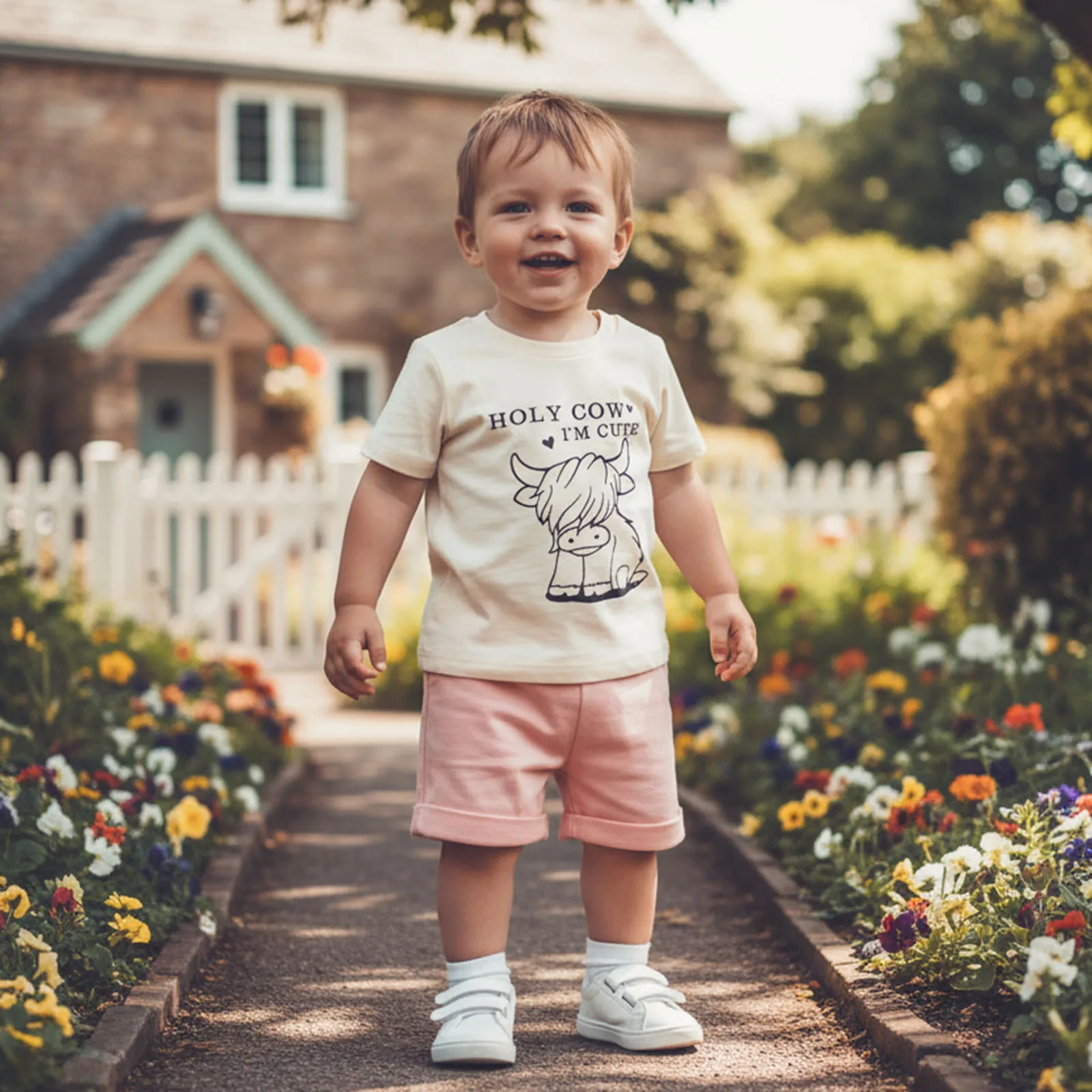 

Baby Clothing Boys 2 pcs Outfits Cowgirl Style Short Sleeve Round Neck Animal Letter Print T Shirt Solid Color Shorts Set