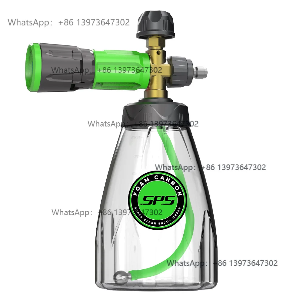 V3.0 Heavy  Brass M22 and 1/4 Quick Connect Transparent Bottle Foam Lance Best Spray Foam   Liquid Soap Foam Cannon
