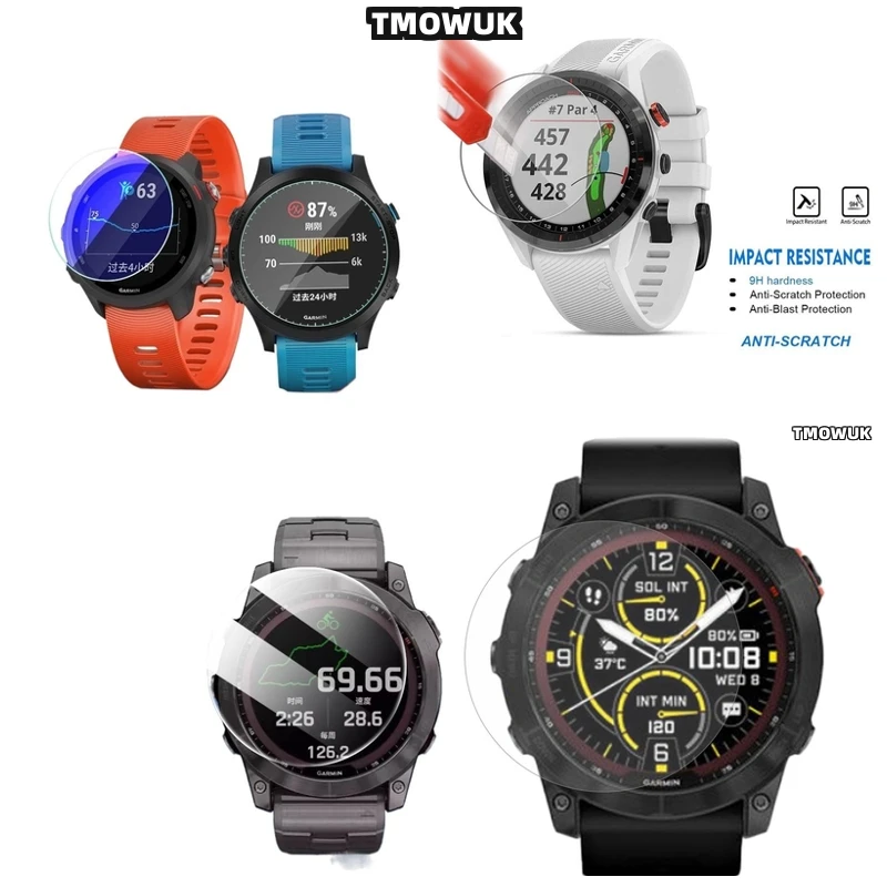 

For Garmin Fenix 7 7S 7X Pro Tempered Glass Screen Protector Smart Watch 9H Hardness Anti-Scratch HD Film