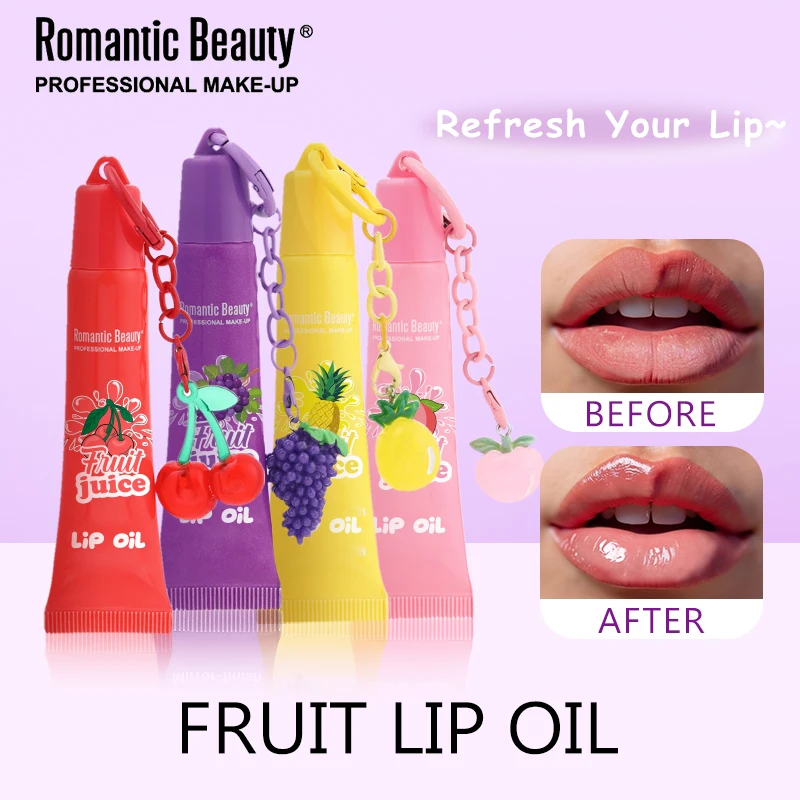 Fruit Lip Oil for Women Moisturizing Nourishing Lip Gloss Soothing Lip Balm Enhance Natural Lip Color Shiny Glossy Lipstick