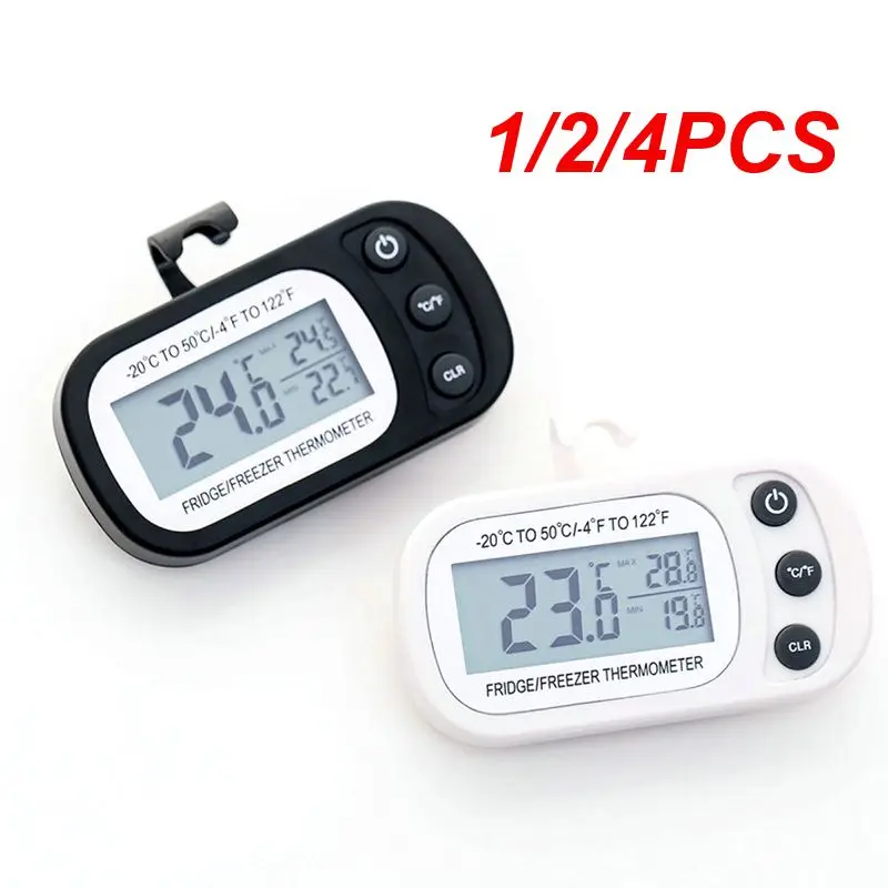 

1/2/4PCS Waterproof Digital LCD Fridge Refrigerator Thermometer Digital Freezer Thermometer -50~70 Degree ℃/℉ for Kitchen Home