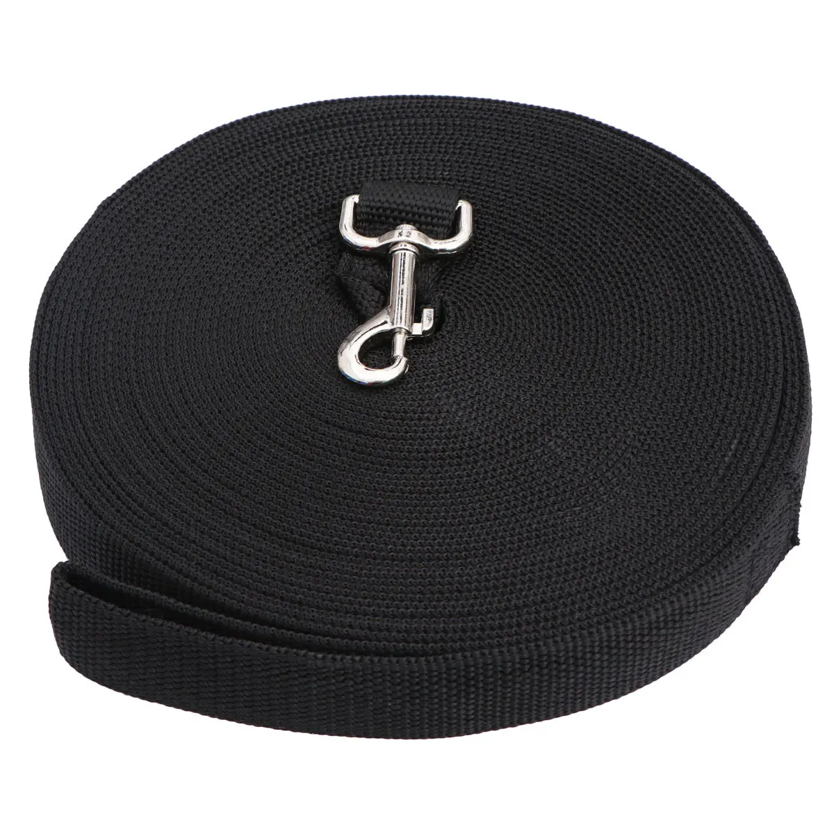 

15M 50Ft Nylon Pet Leash for Dog Training Obedience Lead Puppy Cat Tracking Walking Adjustable Length Metal Clip Black