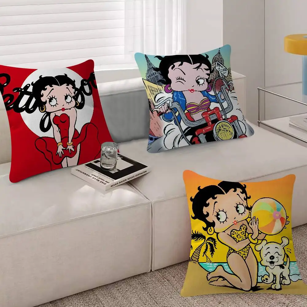 Cartoon B-Betty Boops Pillow Anime Pillow Sofa Bed Head Pillow Cover Cushion Cover Fashion 30x30 40x40 45*45cm