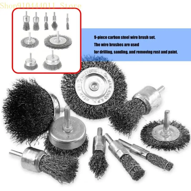 28gf Professional 9pcs Drill Forw Wheel Set Durability Carbone Steel Roue Brosses