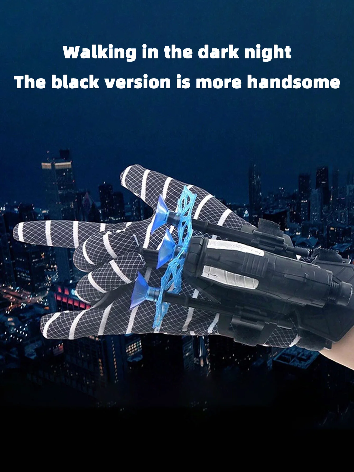 1pc Spider Web Launcher Toy Spider Web Shooting Gloves Recyclable Soft Bullets Creative Toy Halloween Toy Holiday Gift