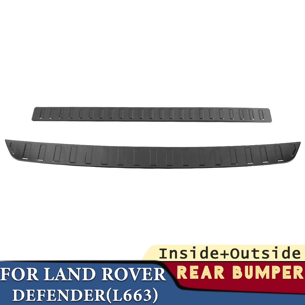 

Trunk Bumper for Land Rover Defender 110 (L663) 2020-2024 Car Accessories Stainless Rear Fender Protector Sill Pad Cover Sticker
