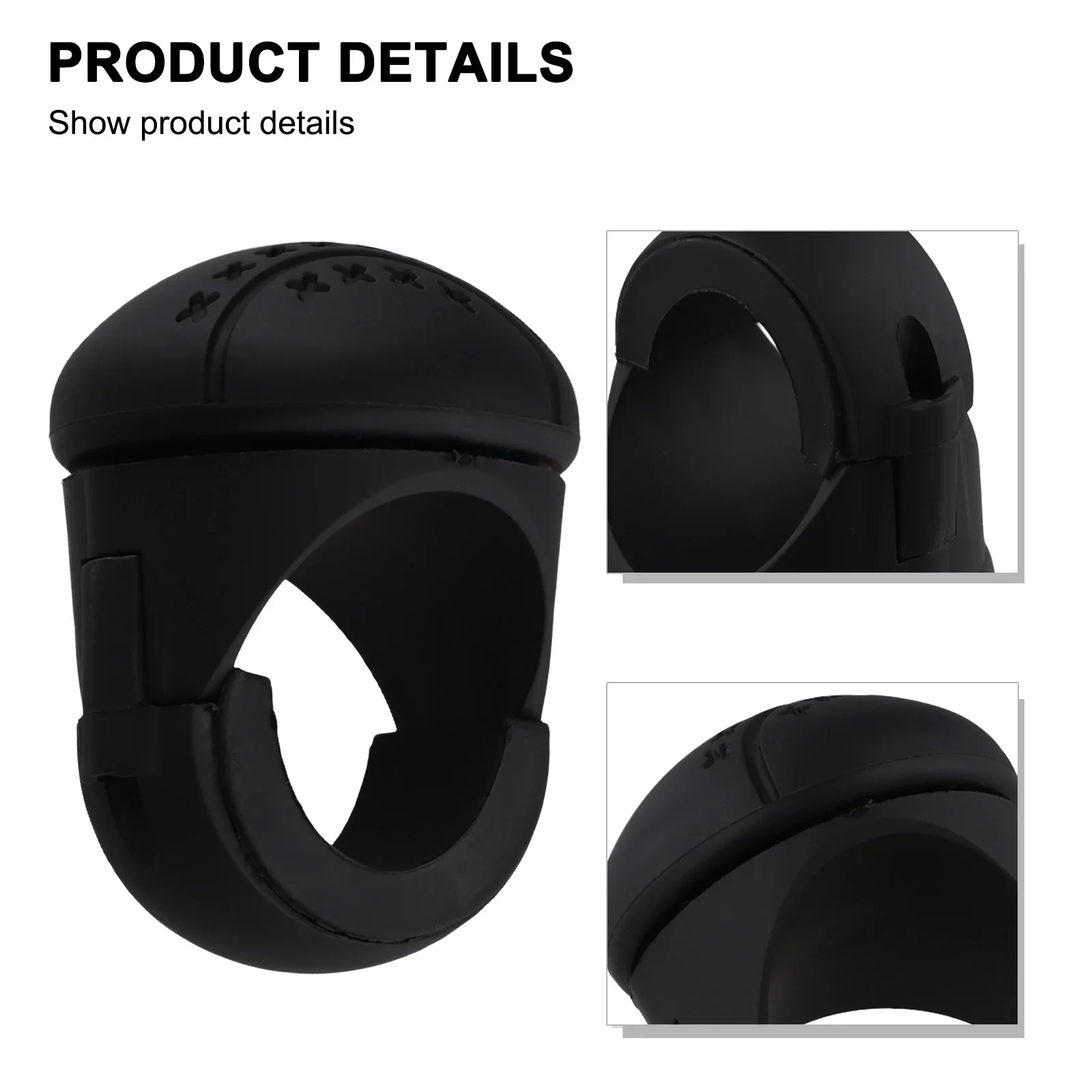 

Auto Truck Booster Car Steering Wheel Aid Silicone Materials 360° Rotation Comfortable Grip Daily Use Easy To Install