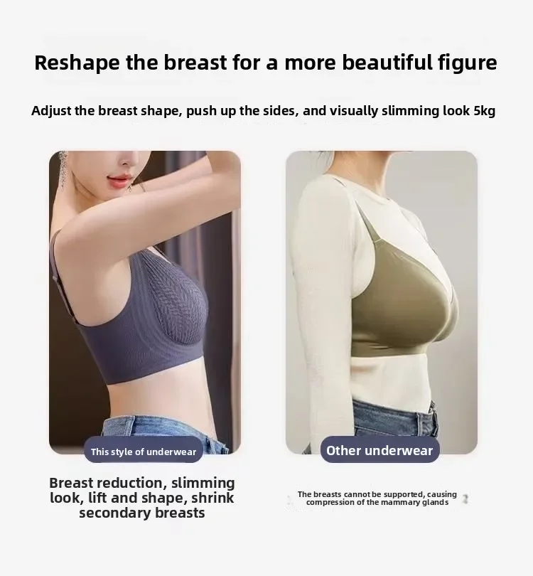 Nahtloser, formgebender BH mit vollständiger Abdeckung, weicher Halt, Seitenkontrolle, Push-Up, Anti-Sag-Bralette für Frauen – Detail 17