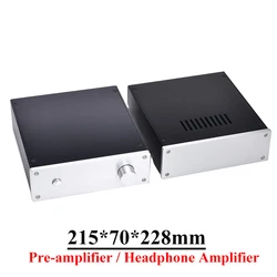 215*70*228mm All Aluminum Mini Headphone Amplifier Case Preamplifier Enclosure Diy Audio Accessories