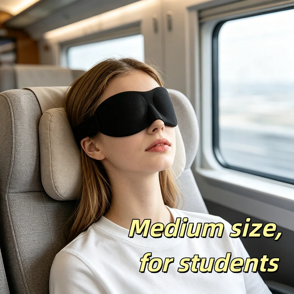 New 3D Student Medium-Sized Breathable Zero-Pressure Sun-Blocking Eye Mask Equipped With Highly Elastic Adjustable Mask Straps