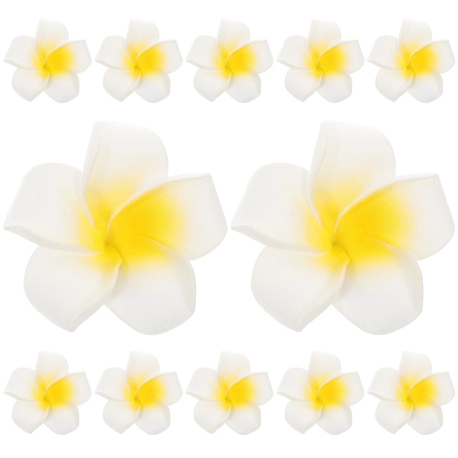 

25Pcs Plumeria Hair Clips High Realism Eva Material Beach Vacation Hair Accessories Elegant Floral Claw Clips for Party Women