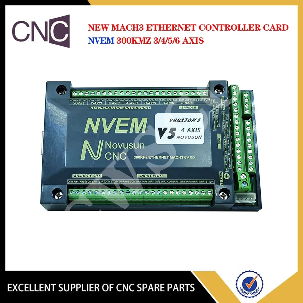 Newly upgraded mach3 NVEM V5 4-axis motion control card 300KMz engraving machine controller supports standard G code