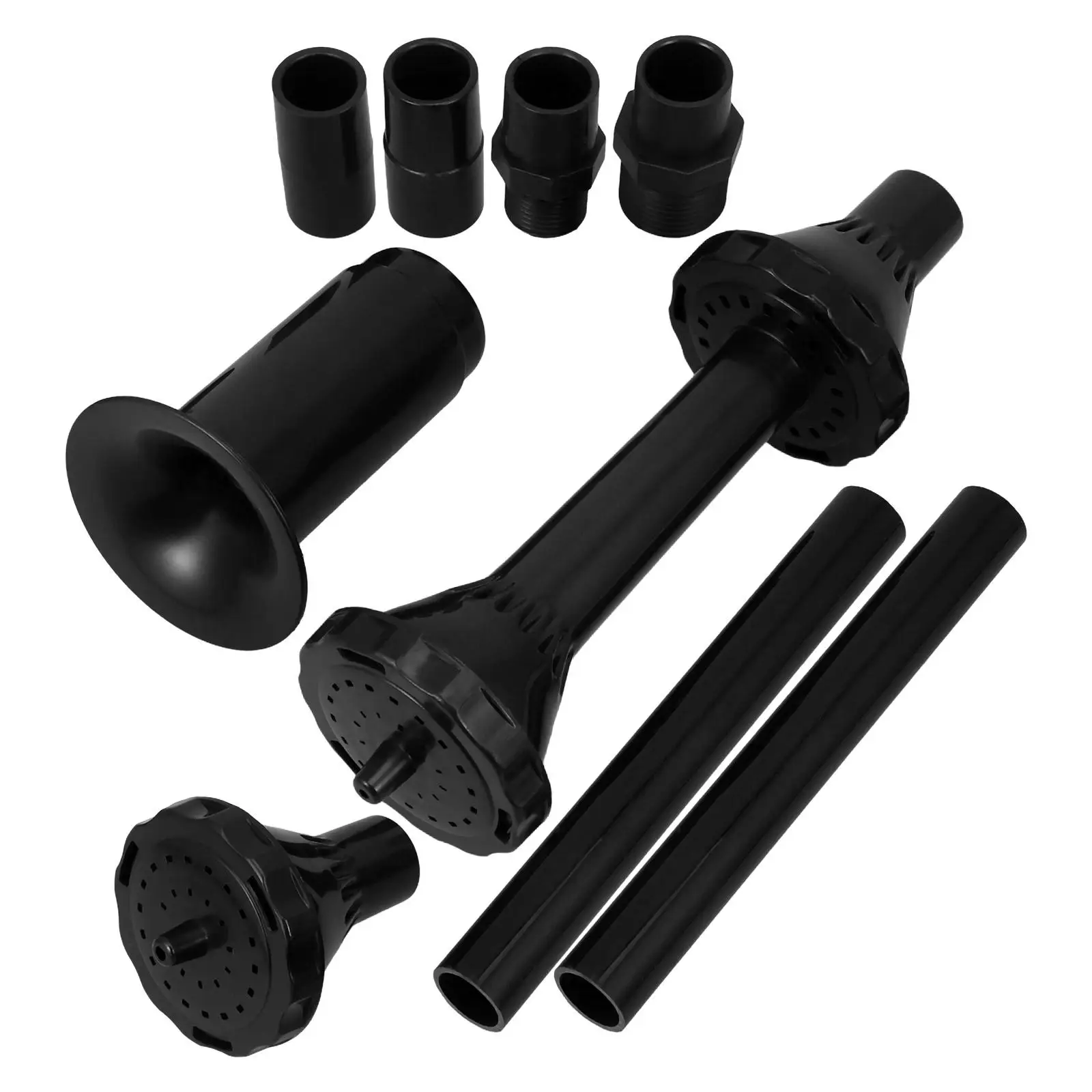 

9Pcs Water Fountain Head Durable Extendable Tubes for Aquarium Fish Tank Garden Pond Pool Black Nozzle Child Friendly Mushroom